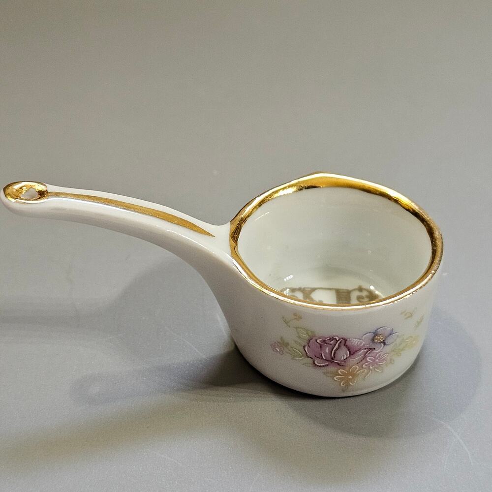 Lasserre Restaurant Paris France Michelin Miniature Porcelain Saucepan Souvenir